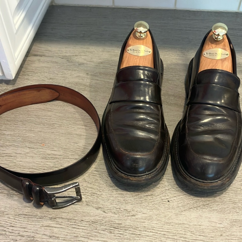 To Boot Black Leather Loafers Classic Slip-On Design